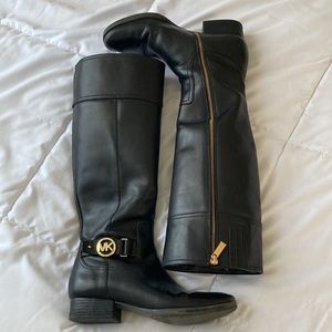 MICHAEL Michael Kors heartland black leather tall boots. Women’s 7